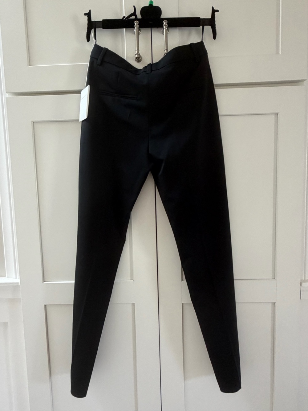 Valentino Garavani Black Straight-Leg Women's Pants Virgin Wool - Picture 5 of 6